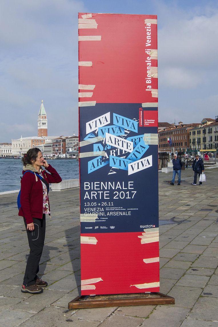 De aankondiging van de Biënnale in Venetië. Beeld Getty Images