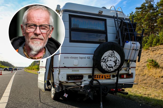 Mark Perry (63) is zijn camper én huis kwijt na een ongeluk op de A1 bij Apeldoorn
