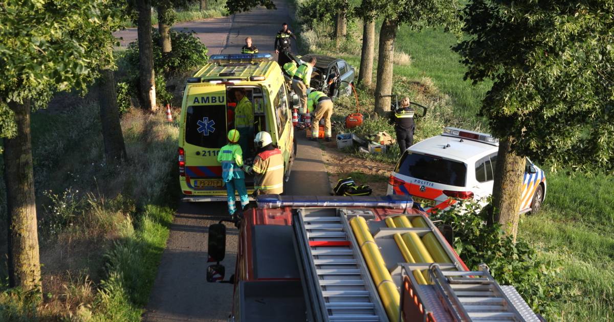 Automobilist ernstig gewond na botsing tegen boom in Rosmalen.