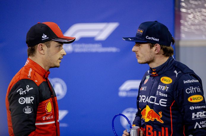 Leclerc en Verstappen.