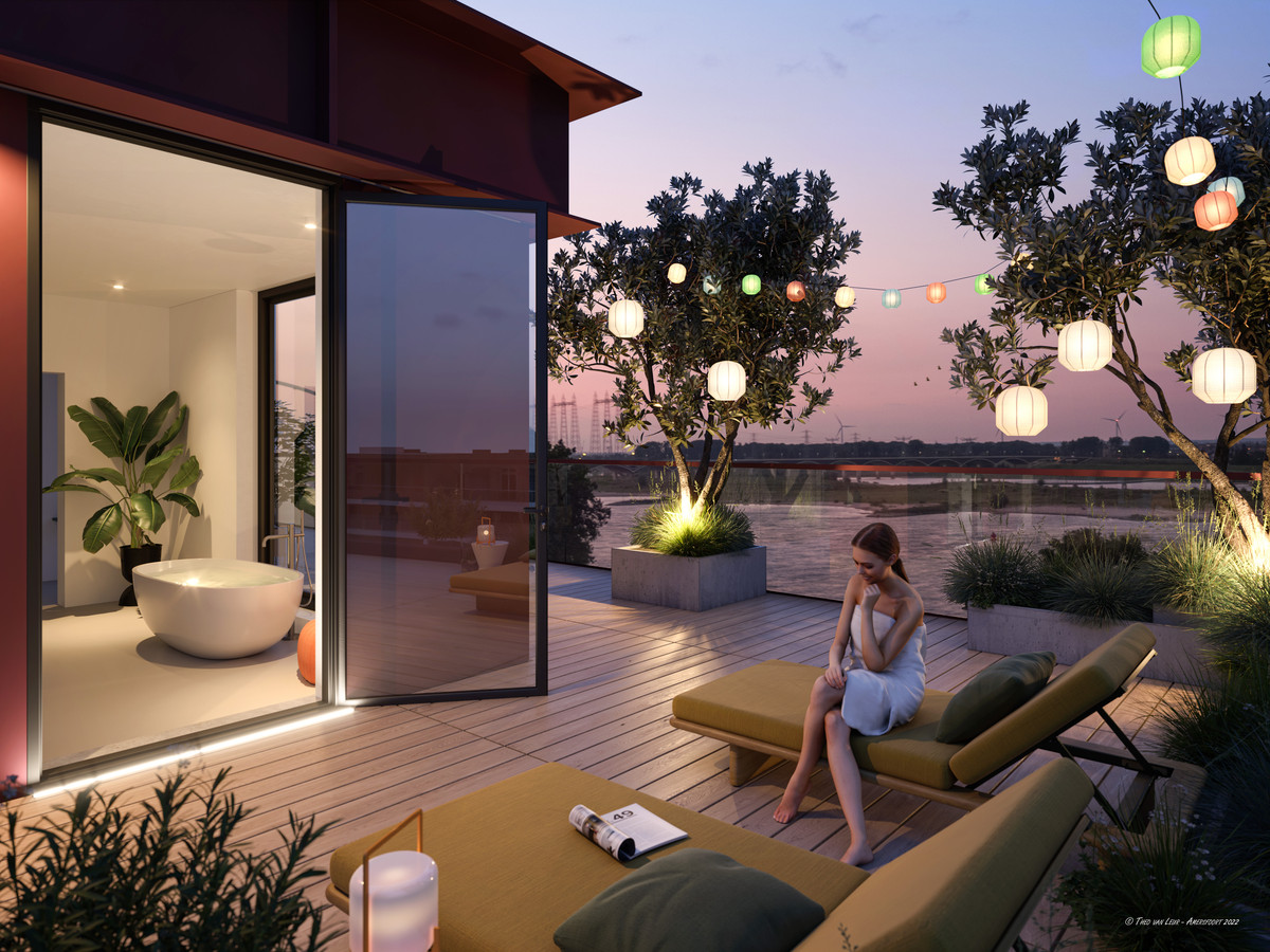 Curated visual reference: Visual Reference: Dit Luxe Penthouse Met 500 Vierkante Meter Dakterras Staat In