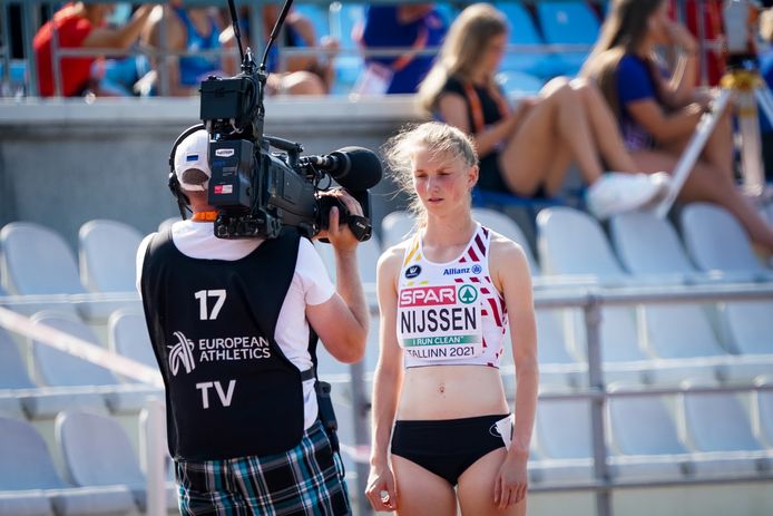Annelies Nijssen in juli op het EK U20 op de 800m in Tallinn. De kans is reëel dat het EK cross er ook zal inzitten voor de revelatie van 2021.