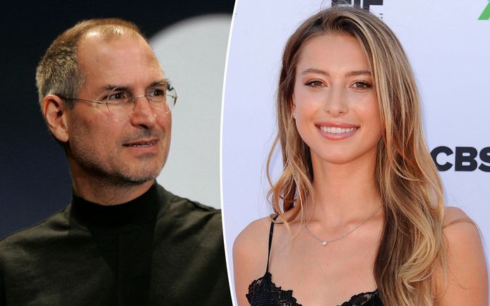 Steve Jobs en zijn dochter Eve.
