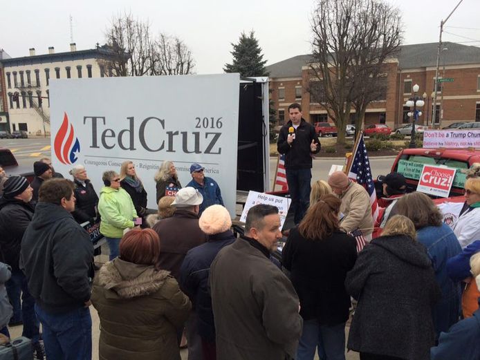 Goodman tijdens een campagne voor Ted Cruz.