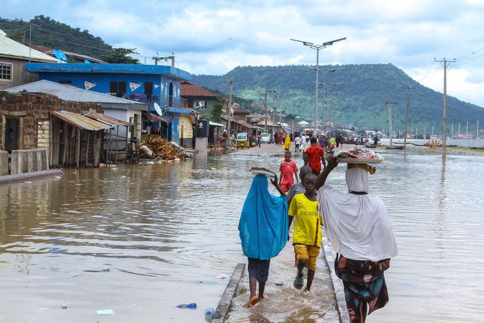 Hevige overstromingen in Nigeria.