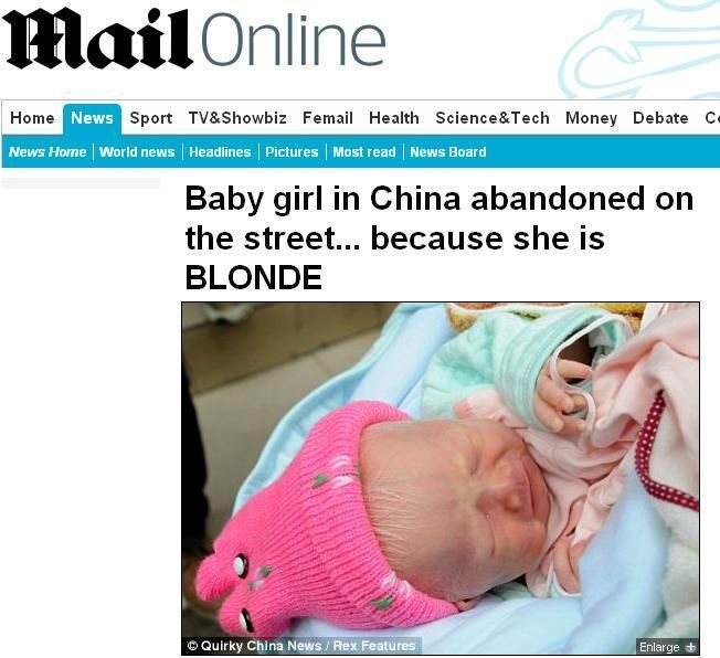 Chinese baby achtergelaten ze haar heeft | hln.be