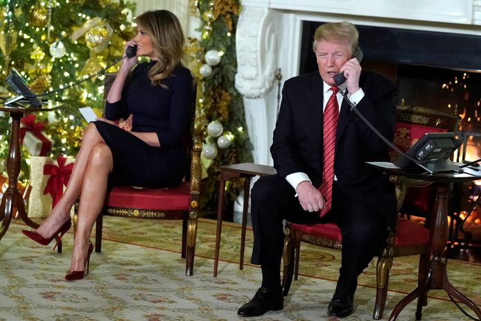 Melania Trump (links) met haar echtgenoot Donald Trump