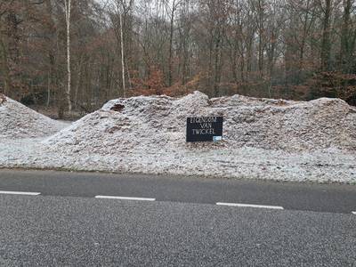 Waarom het ‘eigendom van Twickel’, een grote hoop houtsnippers, langs de weg ligt in Delden
