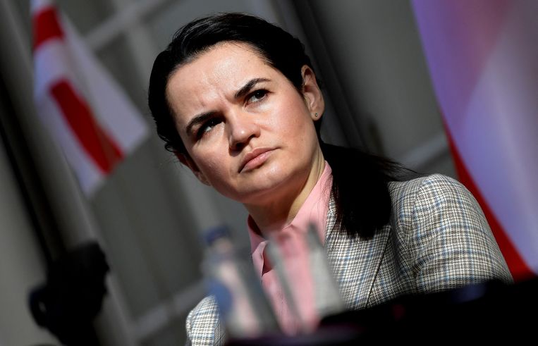 Wit-Russisch oppositieleider Svetlana Tichanovskaja. Beeld AFP