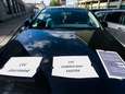 Mobilisation des chauffeurs liés à Uber devant le parlement bruxellois