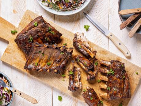 Wat Eten We Vandaag: Spareribs met honing en balsamico