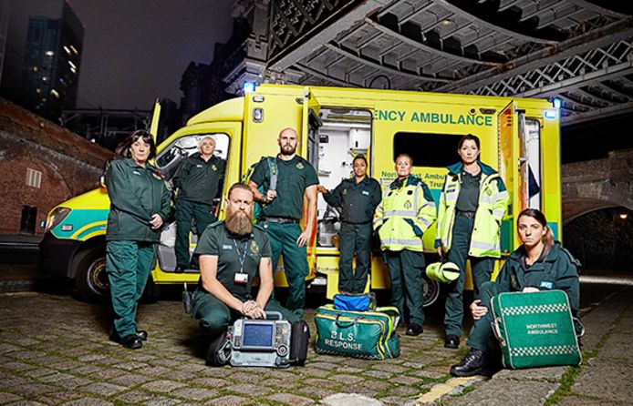 De crew uit Manchester die gevolgd wordt in Ambulance op BBC One.