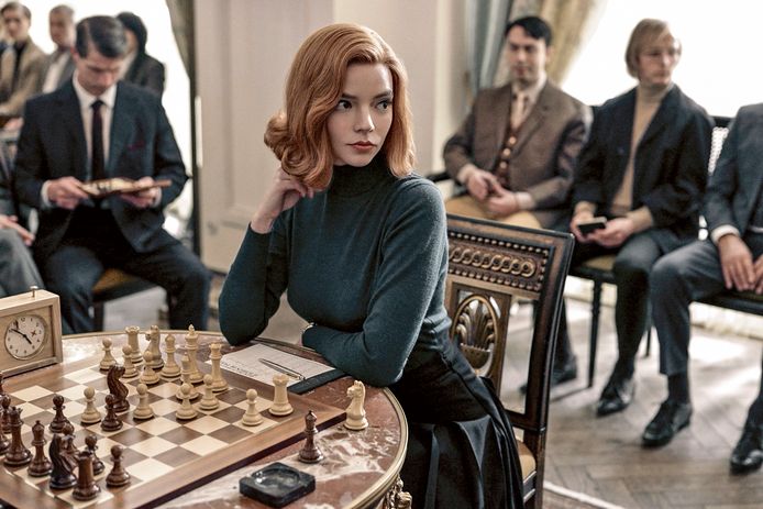 Beeld uit de Netflix-succesreeks 'The Queen's Gambit'.