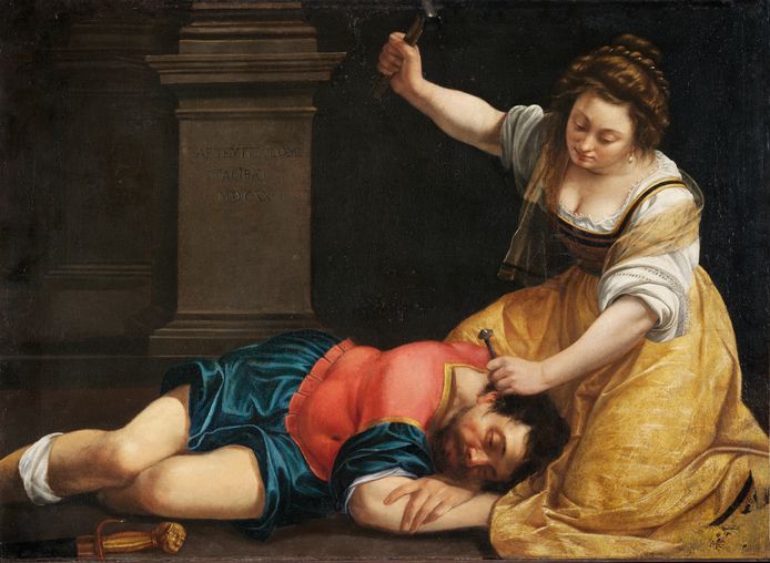 Artemisia Gentileschi, Jaël en Sisera, 1620, Museum of Fine Arts, Budapest.
