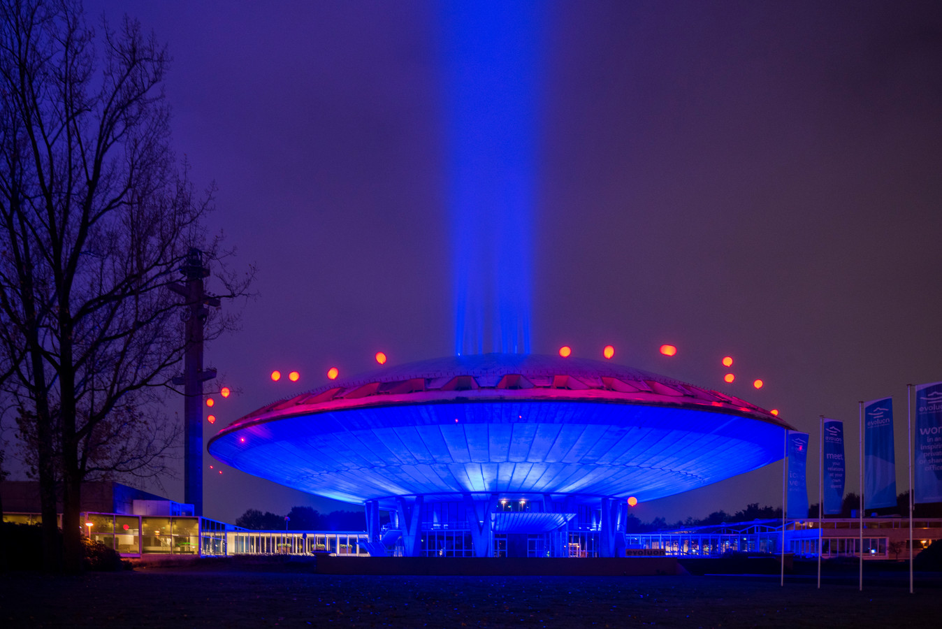 Interior view of Evoluon showcasing modern design elements
