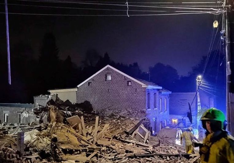 De explosie deed zich voor in de Rue Nifiet, in de Luikse gemeente Blegny.  Beeld Facebook