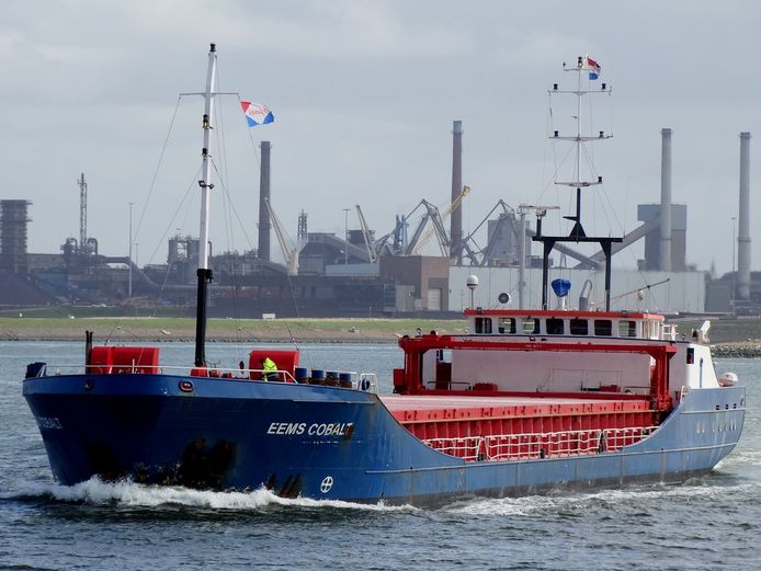 Het Nederlandse vrachtschip Eems Cobalt dat bij de aanvaring ten noorden van Schiermonnikoog betrokken zou zijn.