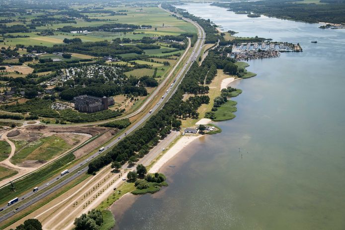 Strand Horst vanuit de lucht.