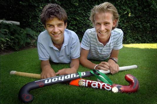 Robbert Kemperman en Philip Thiadens wonnen samen met Nederlands B goud op het EK in Dublin. Beeld uit 2006.