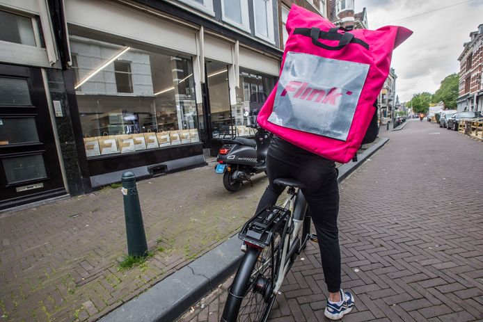 Ter illustratie: een Flink bezorger vertrekt voor een nieuwe bestelling.
