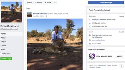 Stortvloed aan negatieve reacties na foto van Emile Ratelband met leeuw