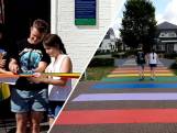 Sterre (12) opent regenboogzebrapad met transgender broer Simon