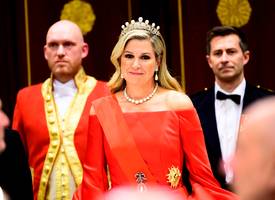 Déze jurk droeg Máxima tijdens het staatsbanket
