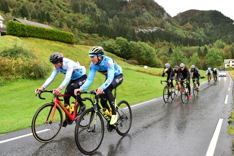 Van Avermaet met Keukeleire op pad in Noorwegen. Beeld photo_news