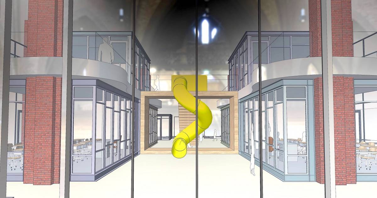 Krijgt Rietmolen een school met gele glijbaan in de kerk?