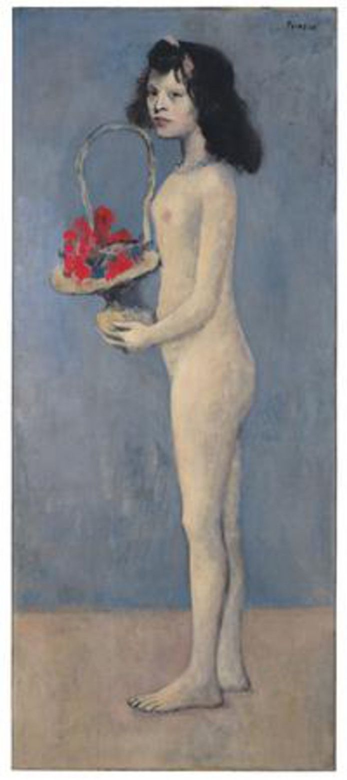 'Fillette à la corbeille fleurie' van Pablo Picasso