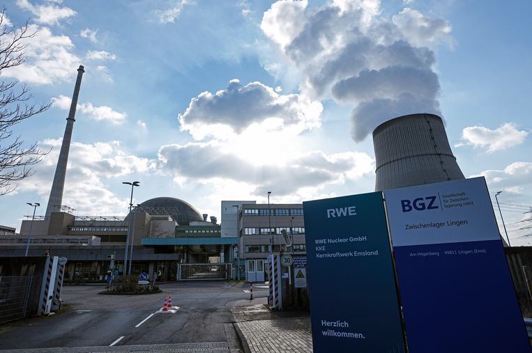 De nucleaire site Emsland van RWE in Nedersaksen, het noordwesten van Duitsland. Beeld AP