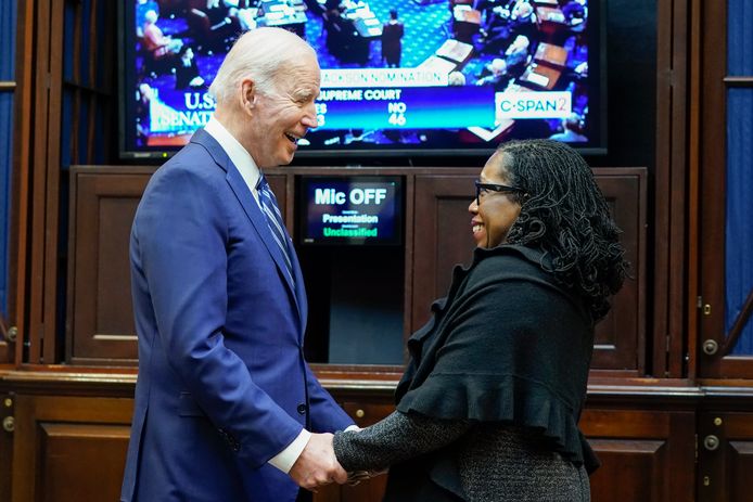 President Joe Biden with Ketanji Brown Jackson, the first black woman to become Chief Justice of the United States.