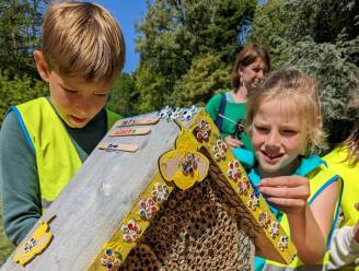 Lintse kinderen versieren bijenhotels tijdens Week van de Bij