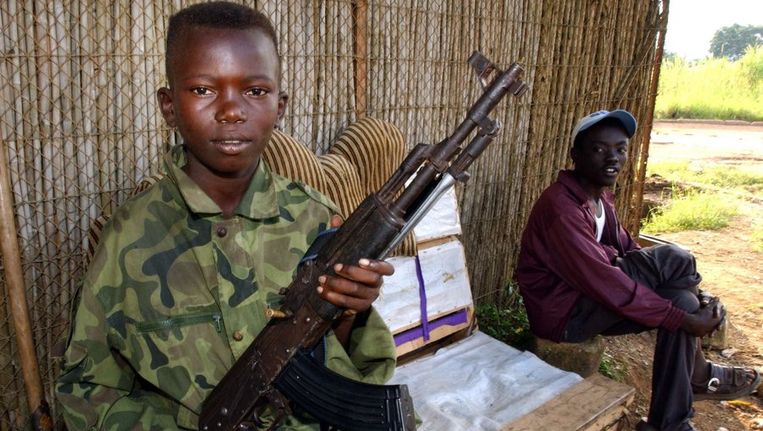 Kindsoldaten in Congo. Beeld ANP