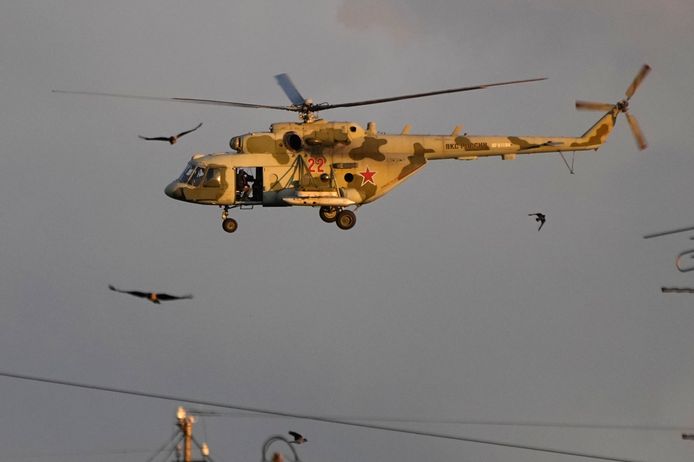 Een Mi-8 helikopter.