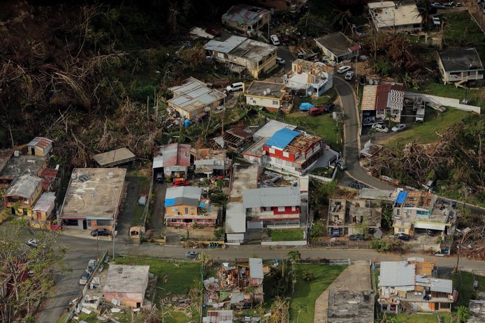 Verwoesting in Puerto Rico, in oktober 2017.