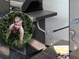 Mees (7) vond zondag tijdens een barbecue een rattenslang in de tuin. Beeldbewerking: DG