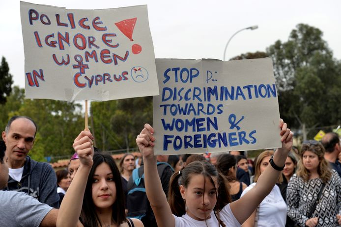 De seriemoorden zorgen voor veel protest in Cyprus.