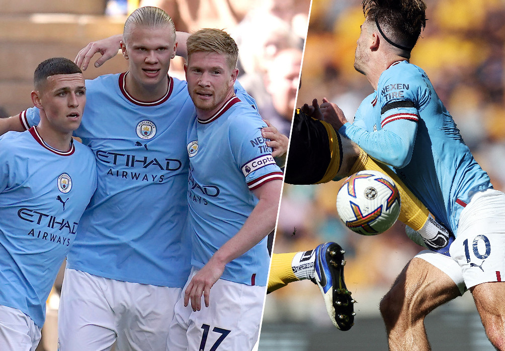 Twee assists van De Bruyne, een goal van Haaland en een smerige