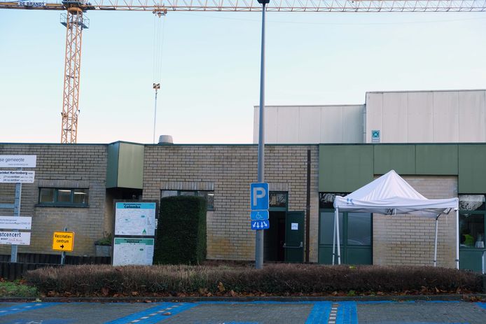 Het vaccinatiecentrum in Kortenberg.