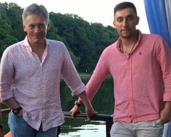 Dmitry Peskov and his son Nikolai.
