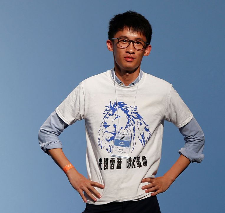 De activist en nu politicus Sixtus Leung van de Youngspiration. Deze partij heeft haar wortels in het studentenprotest van 2014. Beeld REUTERS