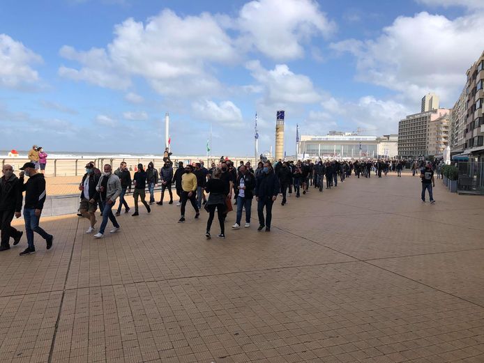 Er namen zo'n 300 mensen deel aan de mars tegen straffeloosheid in Oostende.