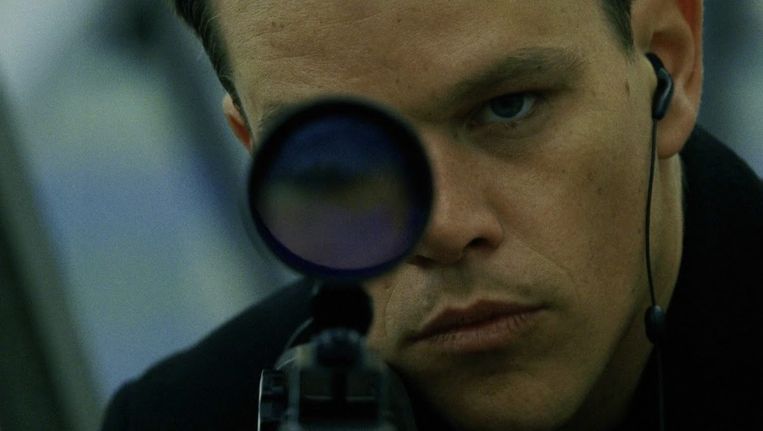 Matt Damon als geheim agent Jason Bourne in The Bourne Surpremacy. Beeld  