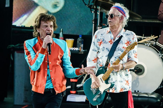 Archiefbeeld. Zanger Mick Jagger (links) en gitarist Keith Richards van de rockband 'The Rolling Stones'. (03/08/22)