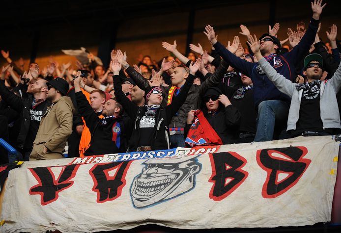 Supporters van FC Basel.