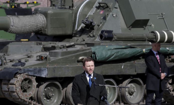 De Estlandse minister Margus Tsahkna (Defensie) eerder deze maand.
