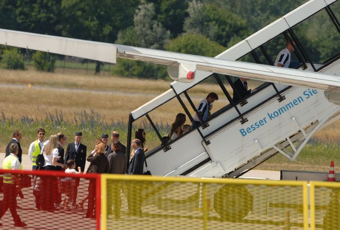 De Engelse delegatie scheept in richting Duitsland in 2006.