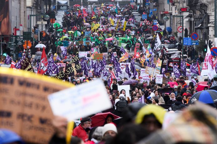 Manifestation nationale dans le cadre de la Marche mondiale des femmes en mars 2020 (image d'archive).