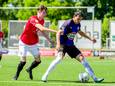 NIVO Sparta-speler Merlijn Bax (L) en GRC-speler Michael van den Oever (R).